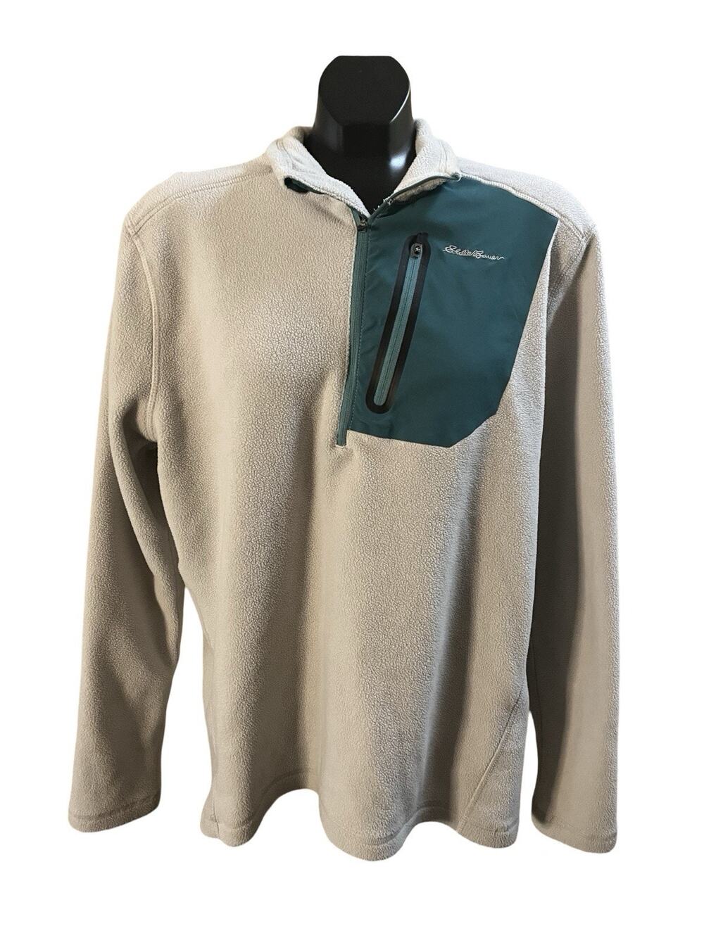 Eddie Bauer Men’s 1/4 Zip Fleece Pullover – Size L